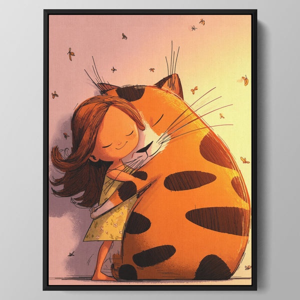 The Big Cat Hug Wall Art