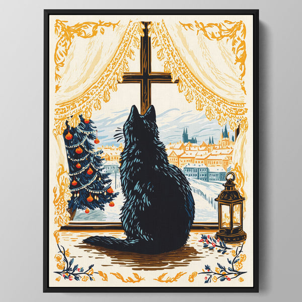 Winter Window Cat Wall Art