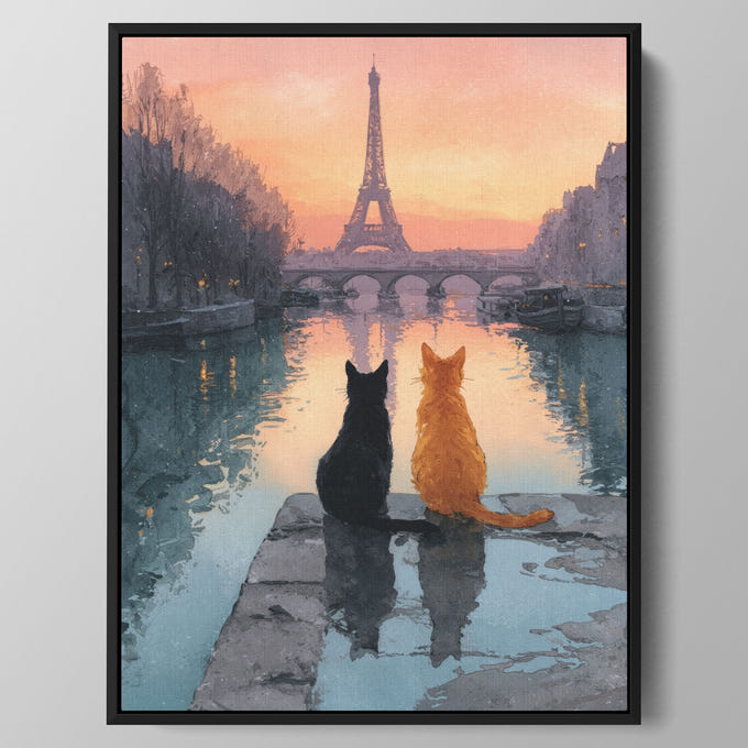 Two Cats in Paris Wall Art