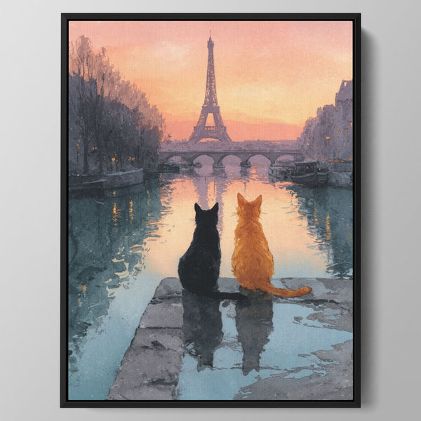 Two Cats in Paris Wall Art