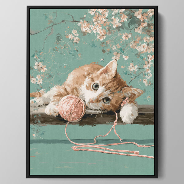 Blossom Yarn Cat Wall Art