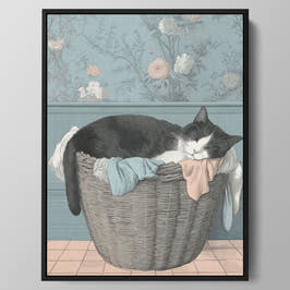 Toile Laundry Nap Wall Art