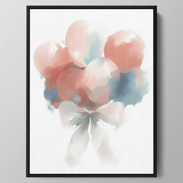 Pastel Balloon Bouquet Wall Art