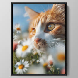 Daisy Gaze Cat Wall Art