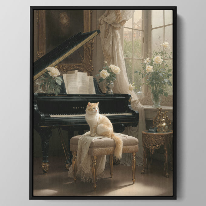 Rose Sonata Cat Wall Art