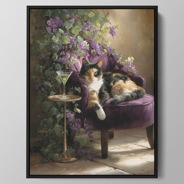 Calico Lounge with Martini Wall Art