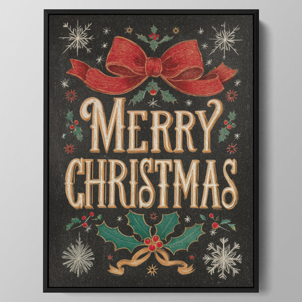 Merry Christmas Chalkboard Wall Art
