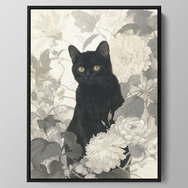 Ivory Garden Cat Wall Art