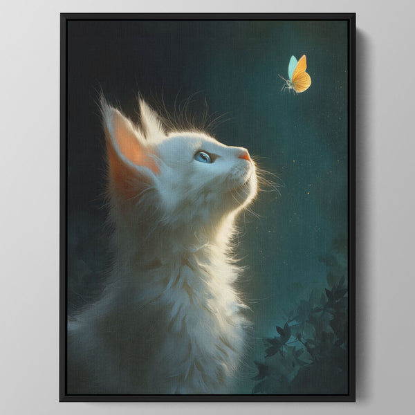 Butterfly Glow Cat Wall Art