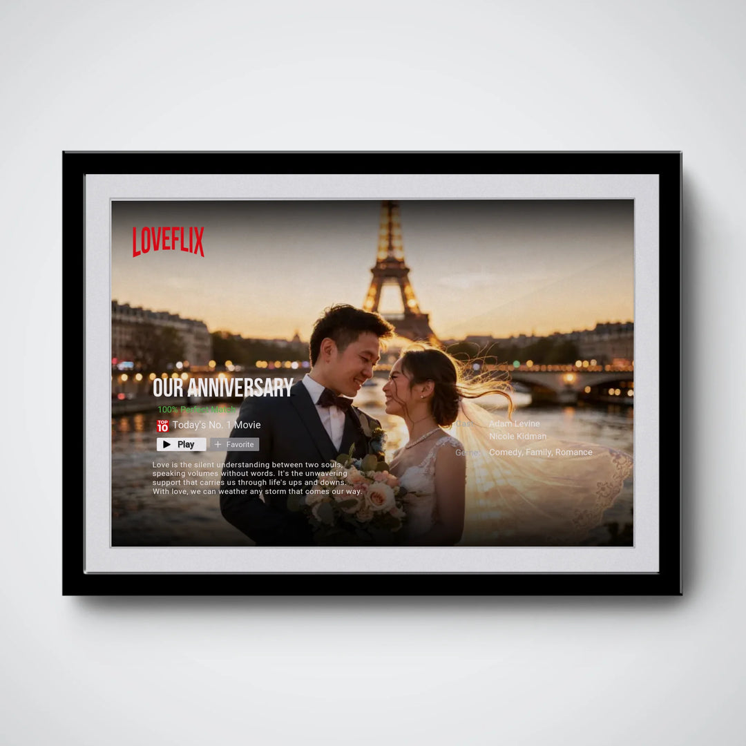 Netflix Love Story: The World’s Top 5 Most Romantic Wedding Paradises | Personalized Poster