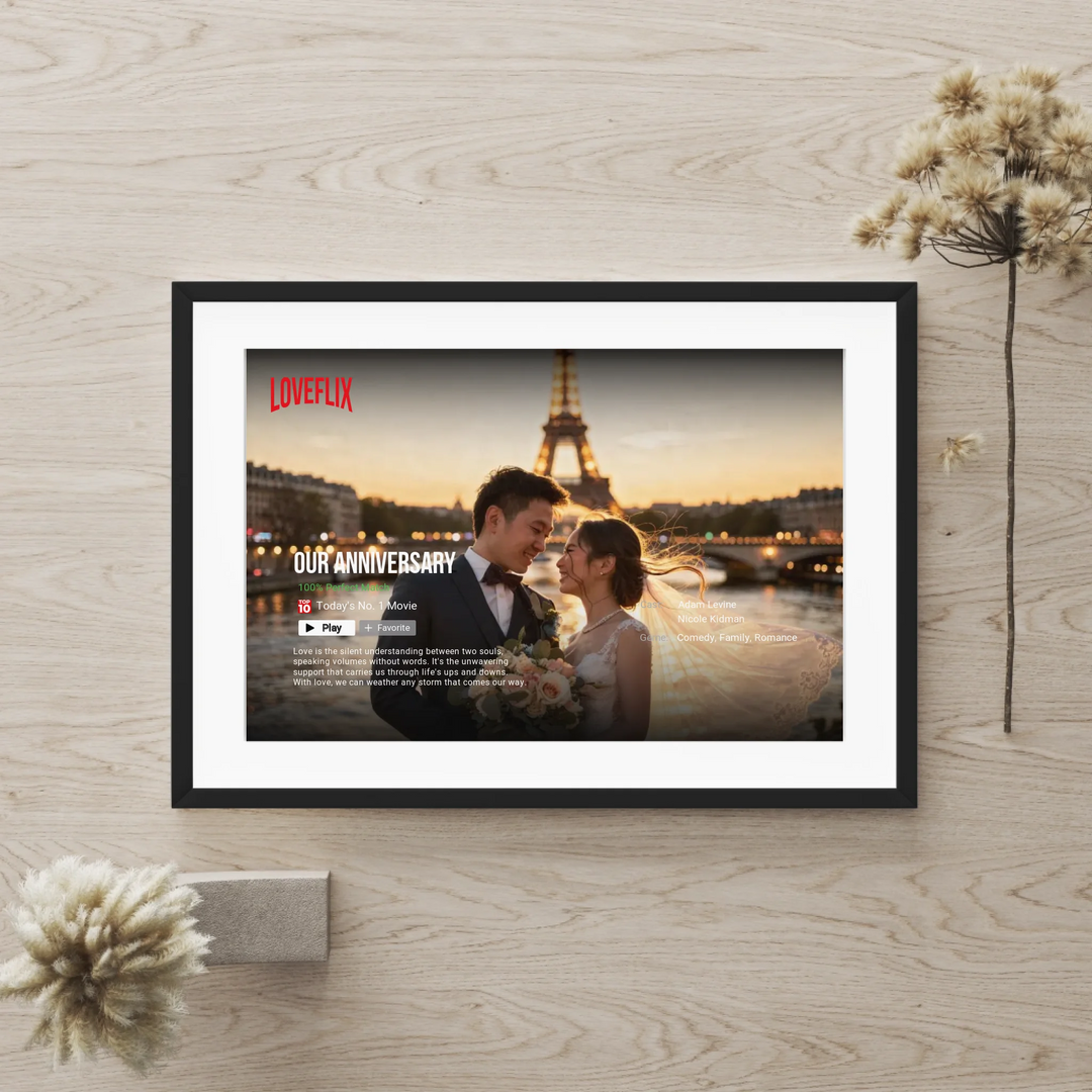 Netflix Love Story: The World’s Top 5 Most Romantic Wedding Paradises | Personalized Poster