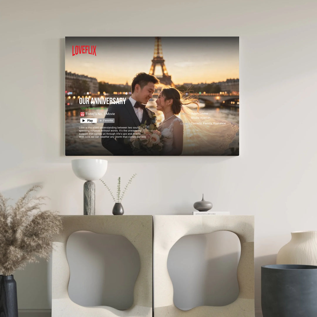 Netflix Love Story: The World’s Top 5 Most Romantic Wedding Paradises | Personalized Poster
