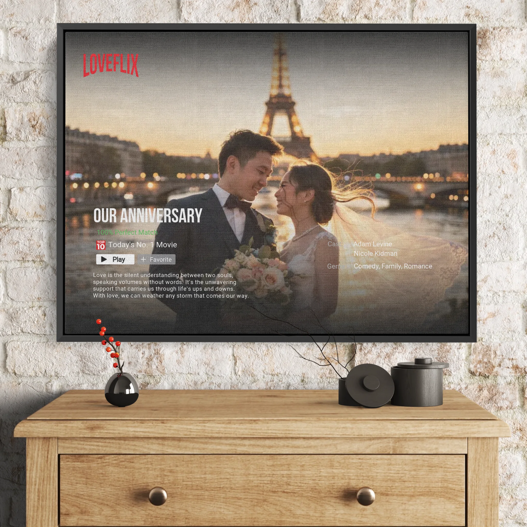 Netflix Love Story: The World’s Top 5 Most Romantic Wedding Paradises | Personalized Poster