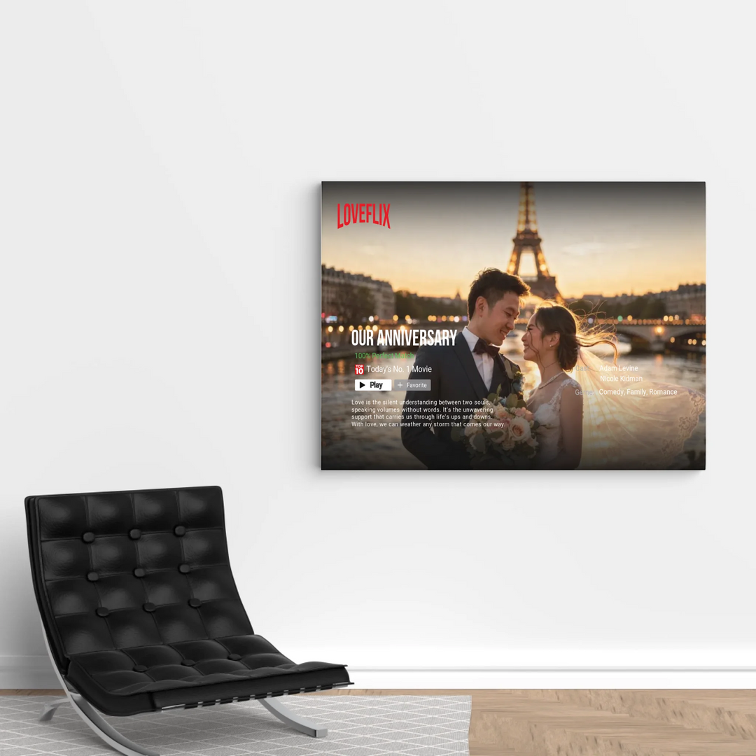 Netflix Love Story: The World’s Top 5 Most Romantic Wedding Paradises | Personalized Poster