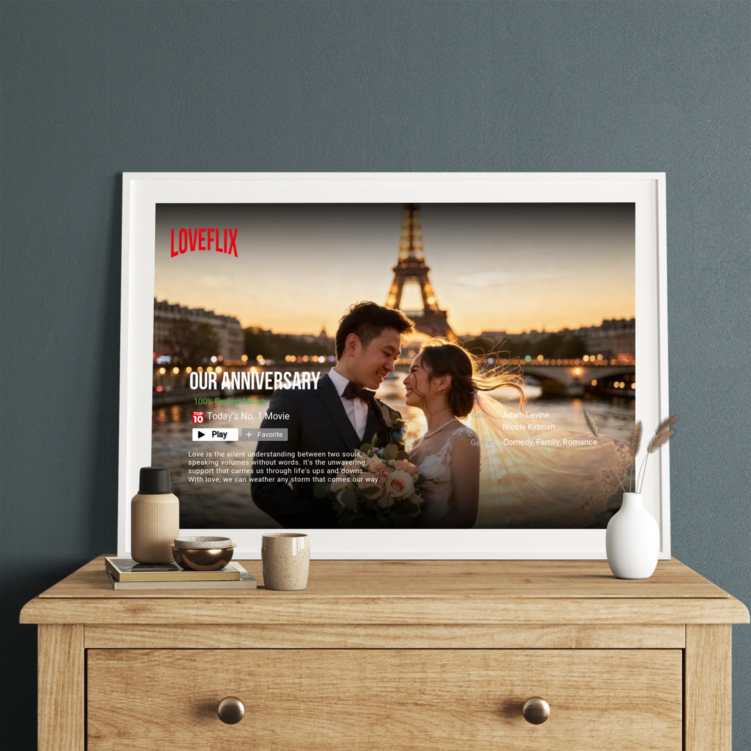 Netflix Love Story: The World’s Top 5 Most Romantic Wedding Paradises | Personalized Poster