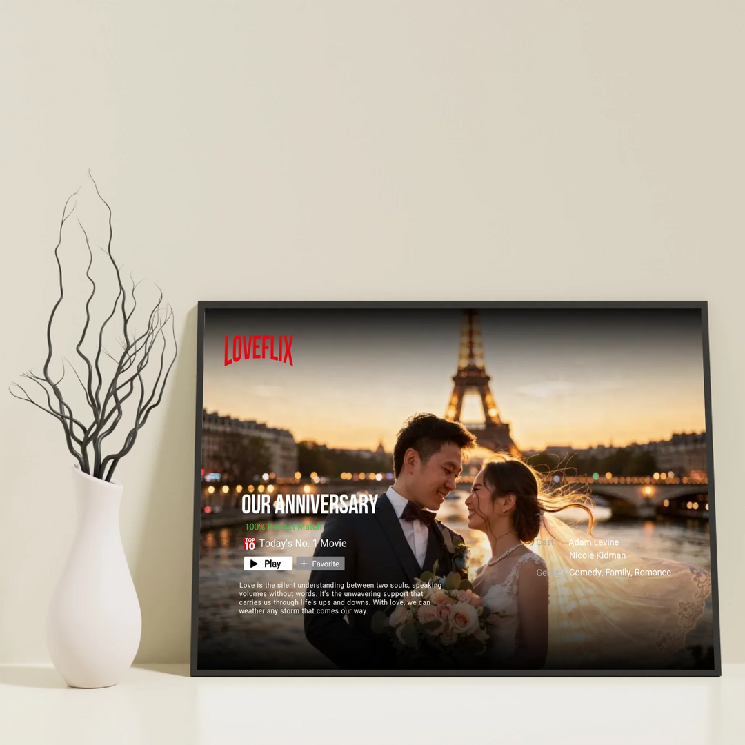 Netflix Love Story: The World’s Top 5 Most Romantic Wedding Paradises | Personalized Poster