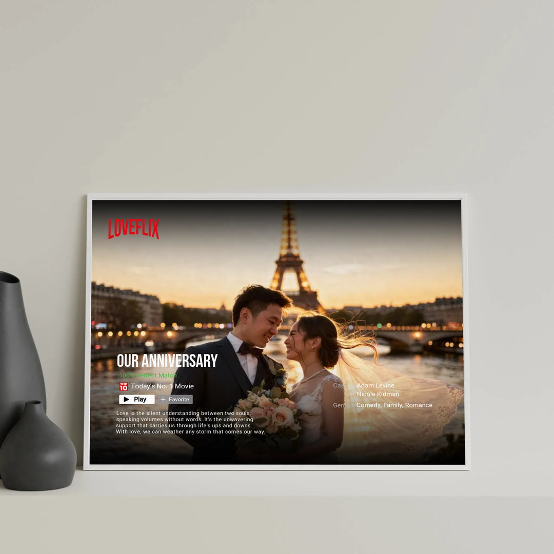 Netflix Love Story: The World’s Top 5 Most Romantic Wedding Paradises | Personalized Poster