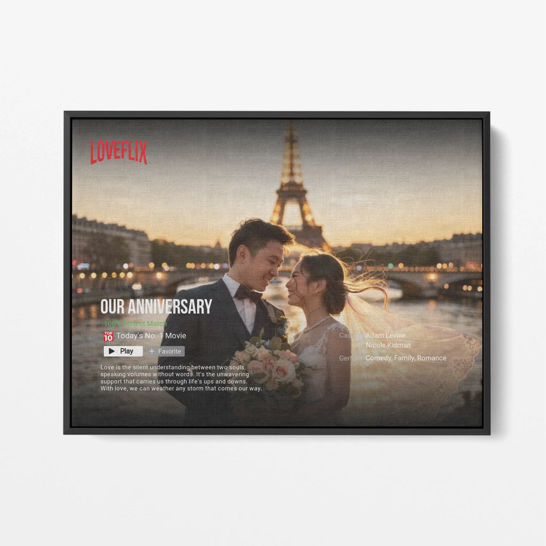 Netflix Love Story: The World’s Top 5 Most Romantic Wedding Paradises | Personalized Poster