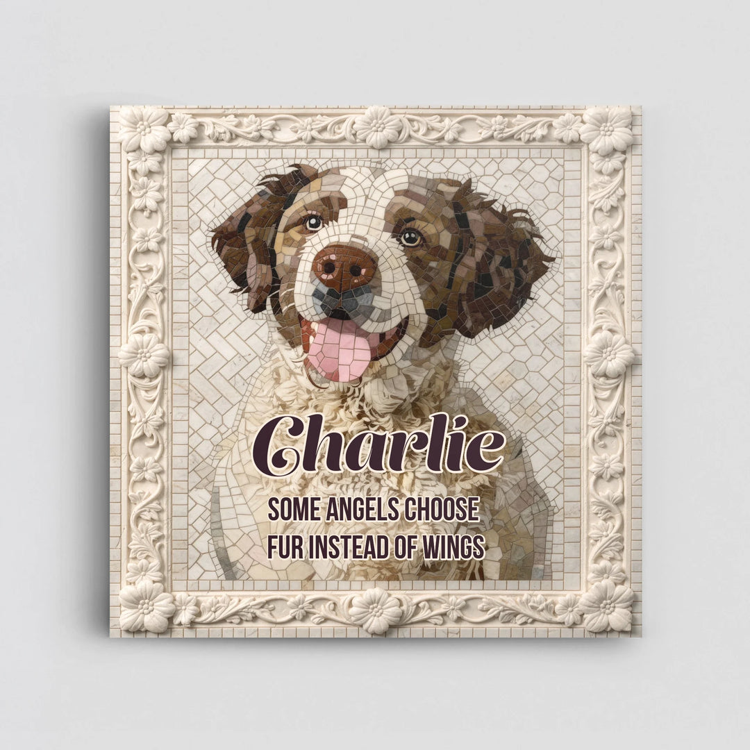 Mosaic Inlay Custom Memorial Portrait