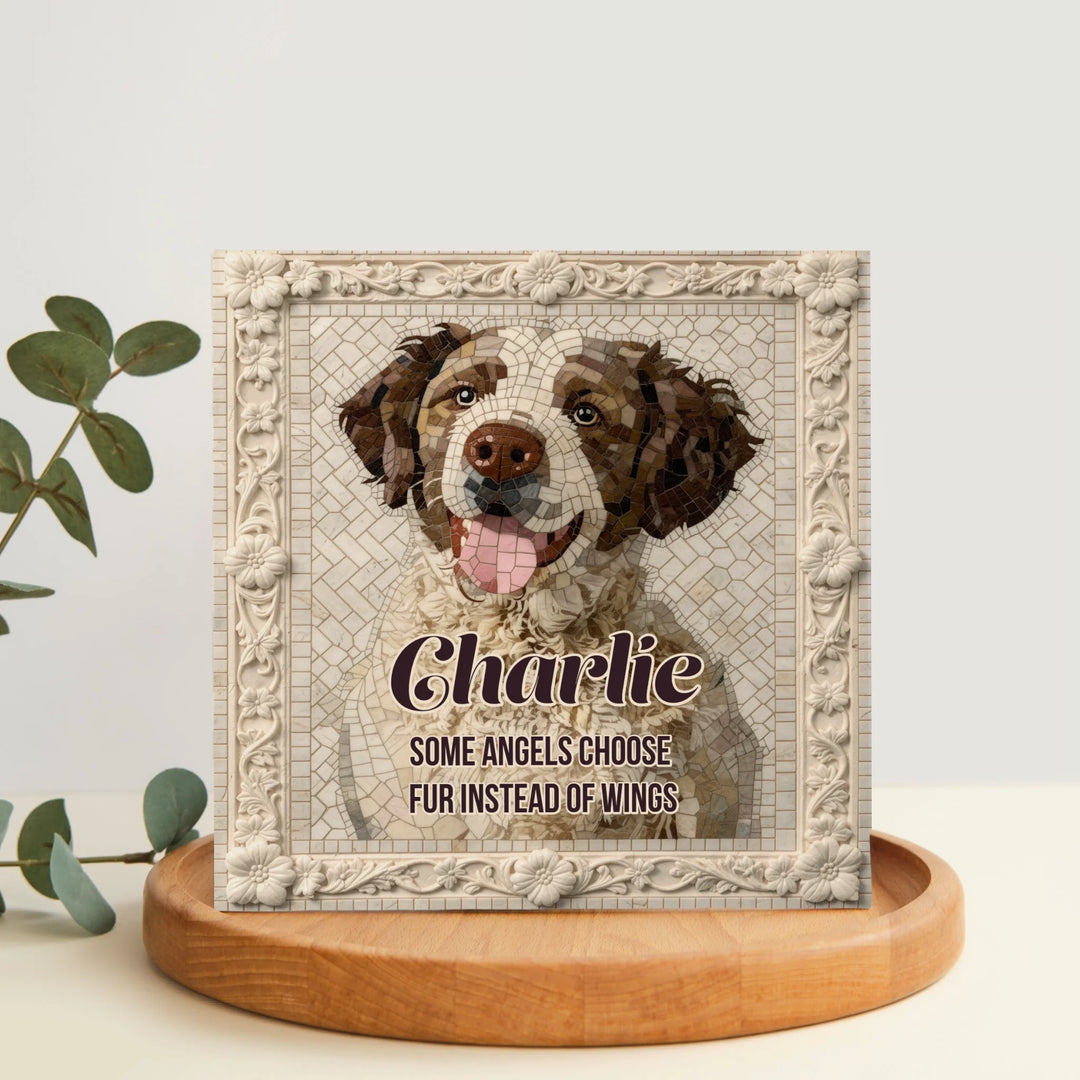 Mosaic Inlay Custom Memorial Portrait