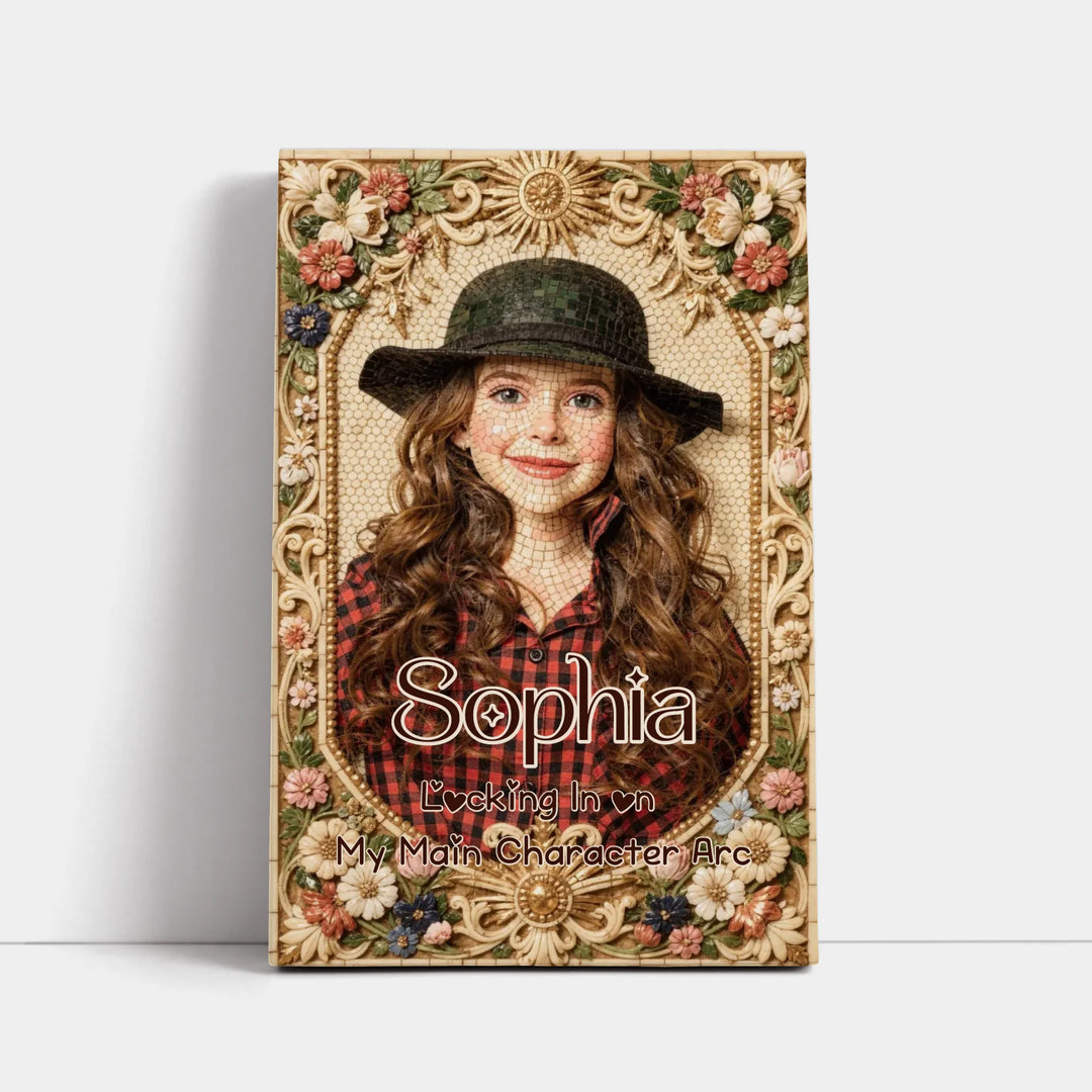 Bone Inlay Custom Memorial Portrait