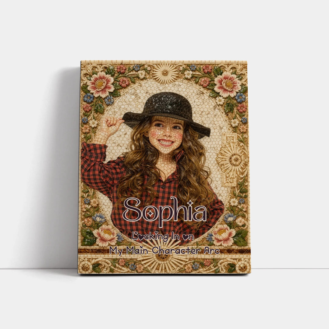 Bone Inlay Custom Memorial Portrait