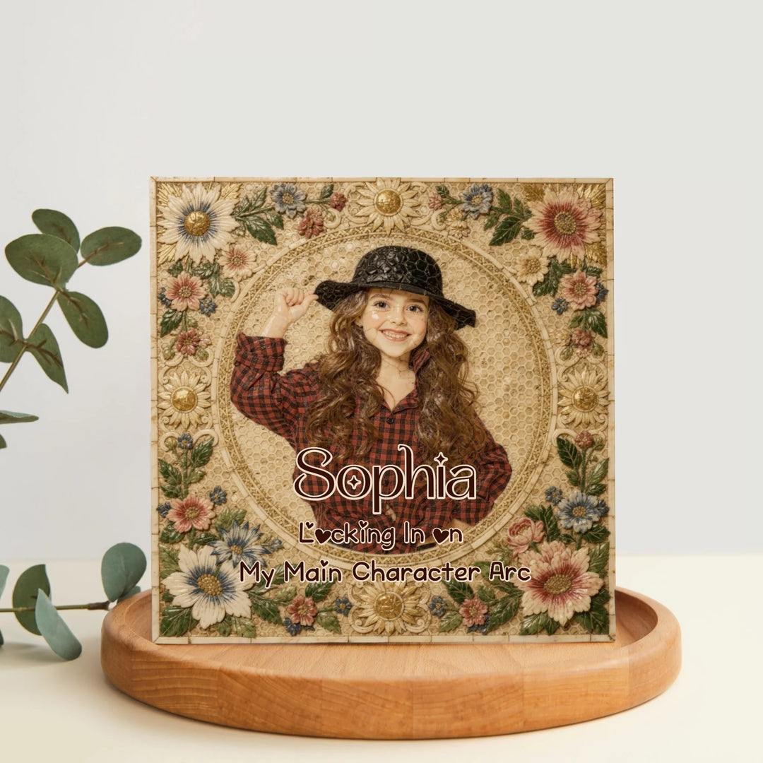 Bone Inlay Custom Memorial Portrait