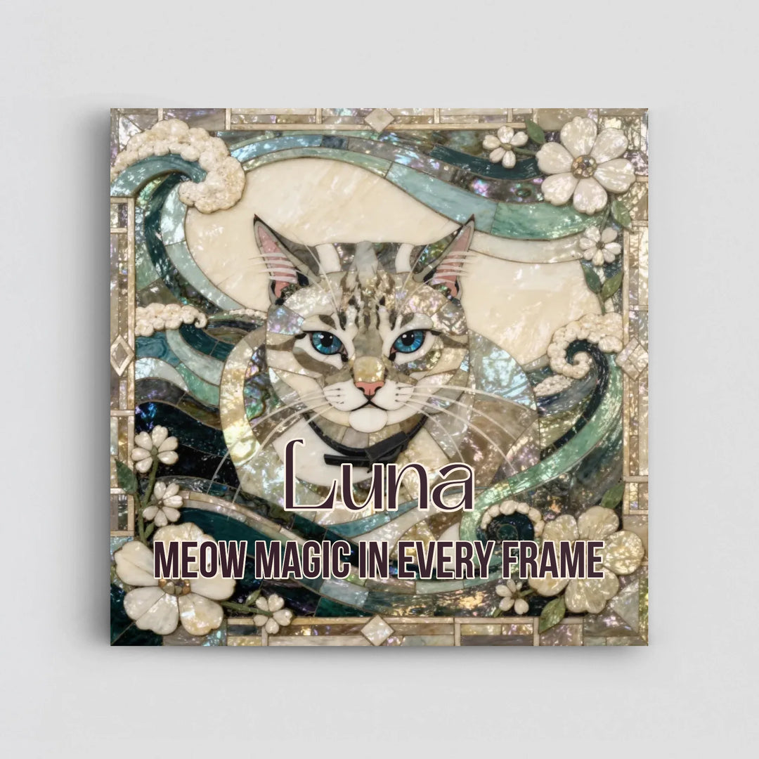 Abalone Shell Inlay Custom Memorial Portrait