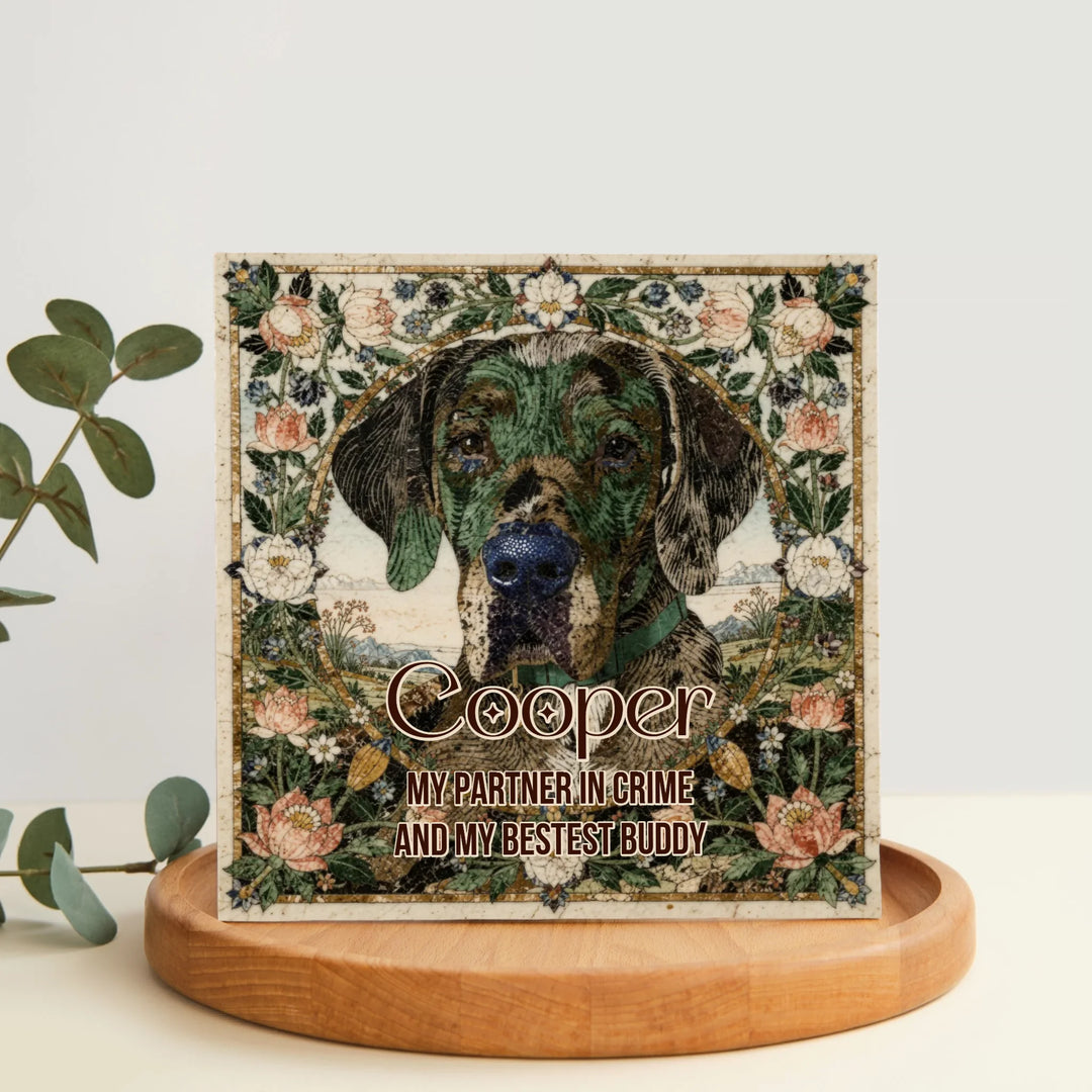 Hardstone Inlay Custom Memorial Portrait