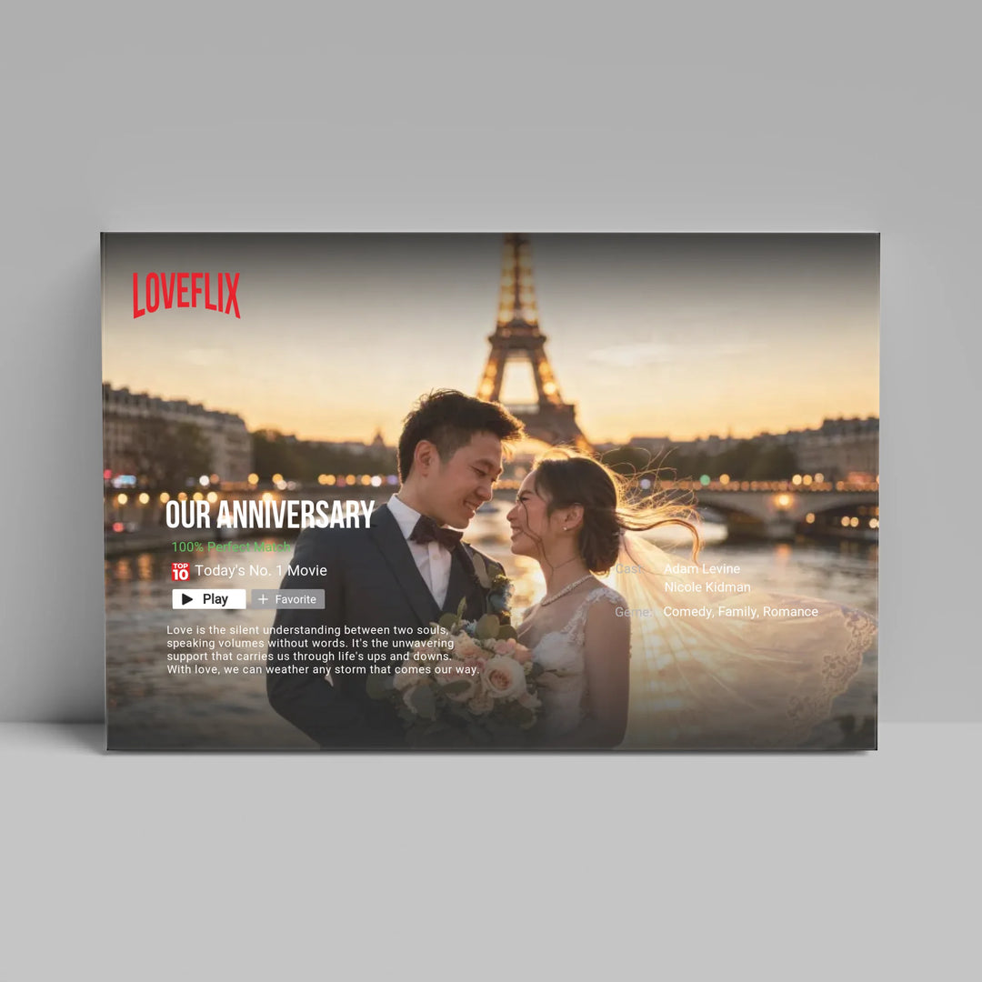 Netflix Love Story: The World’s Top 5 Most Romantic Wedding Paradises | Personalized Poster