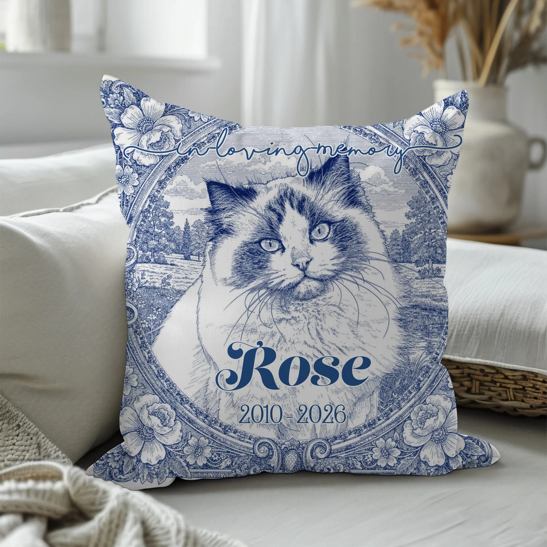Toile de Jouy Custom Memorial Portrait