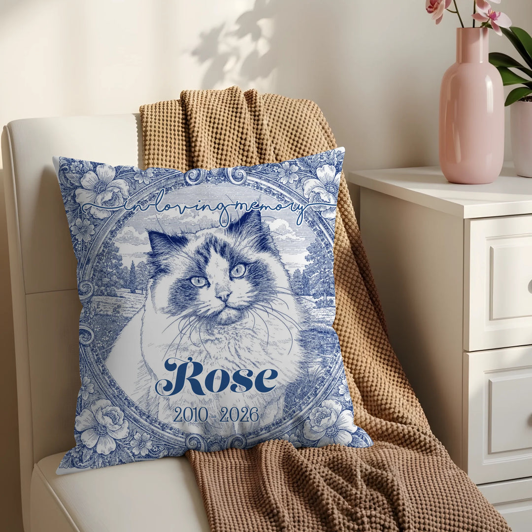 Toile de Jouy Custom Memorial Portrait